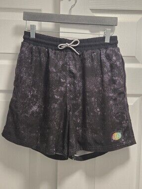 Slunks Black Marble Shorts - Size Medium, Hybrid, Beach Volleyball